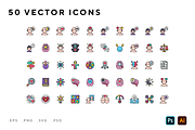 Emotional intelligence icons, an Outline Icon by Wencory (Thumbnail 1 of 2)