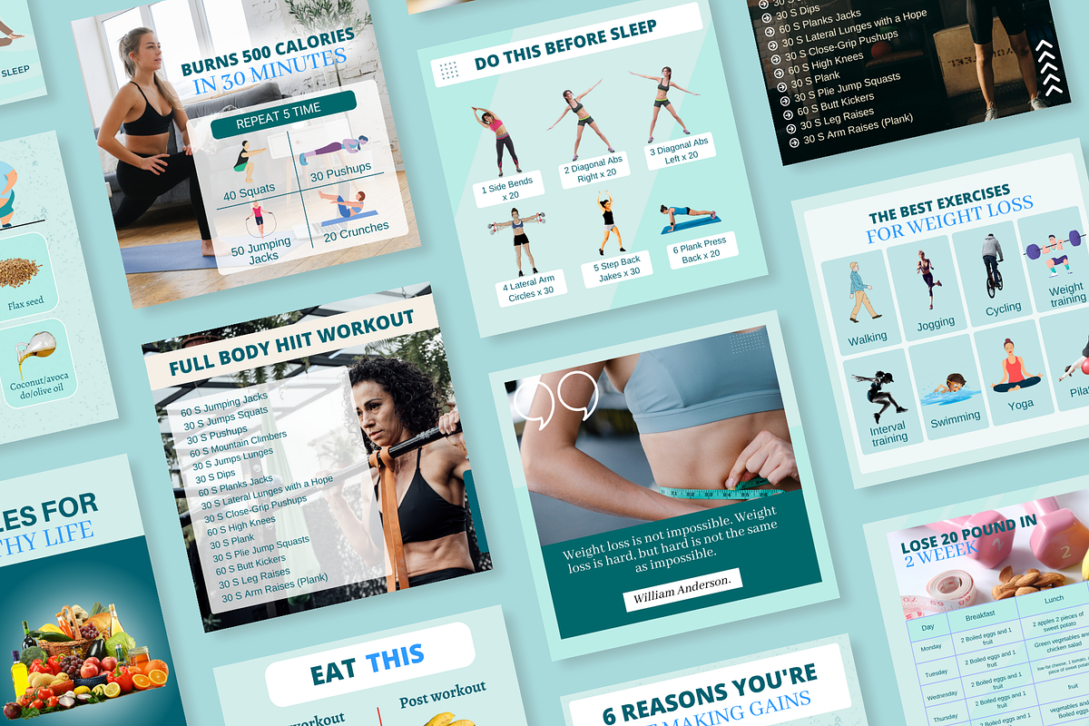 Weight Loss - Canva Templates, a Social Media Template by Viral Content Design (Photo 3 of 5)
