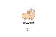 Capybara Clipart - Spring & Summer, a Seasonal Illustration by JulzaArt (Thumbnail 8 of 8)