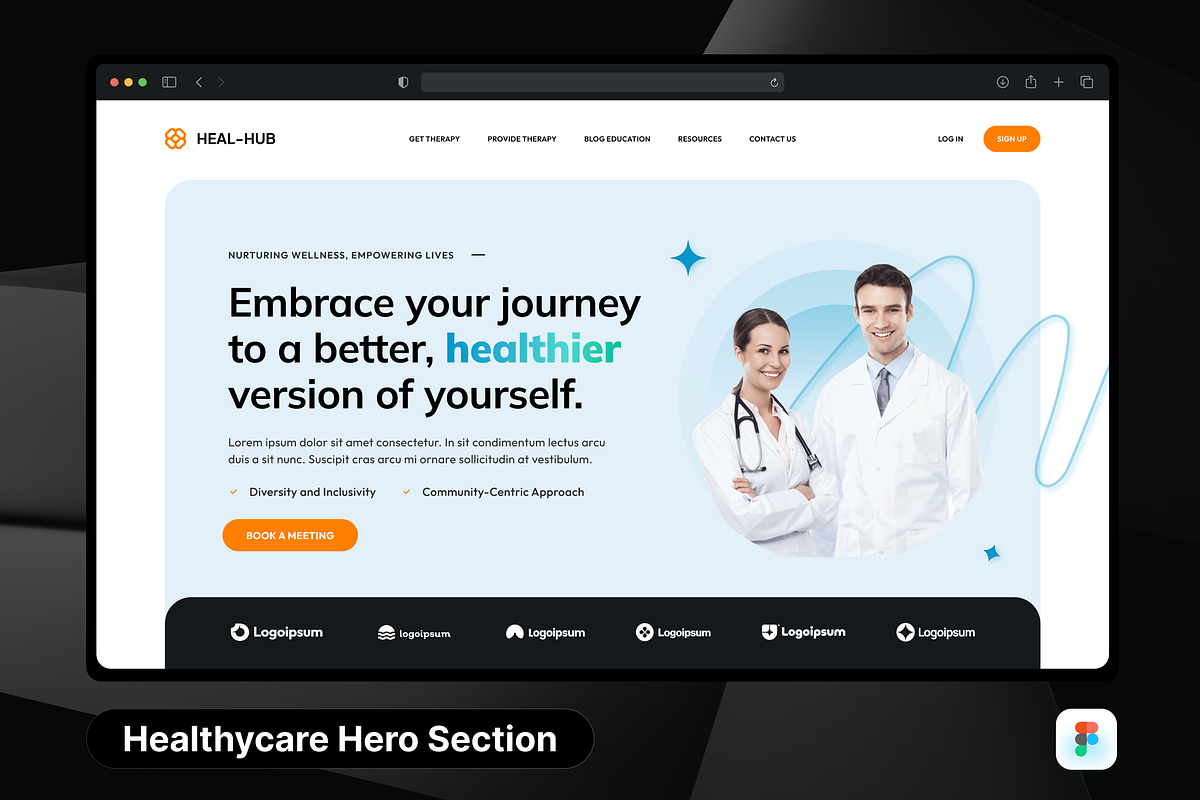 Healthcare Hero Header, a Templates & Theme by SquidPixey (Photo 1 of 3)