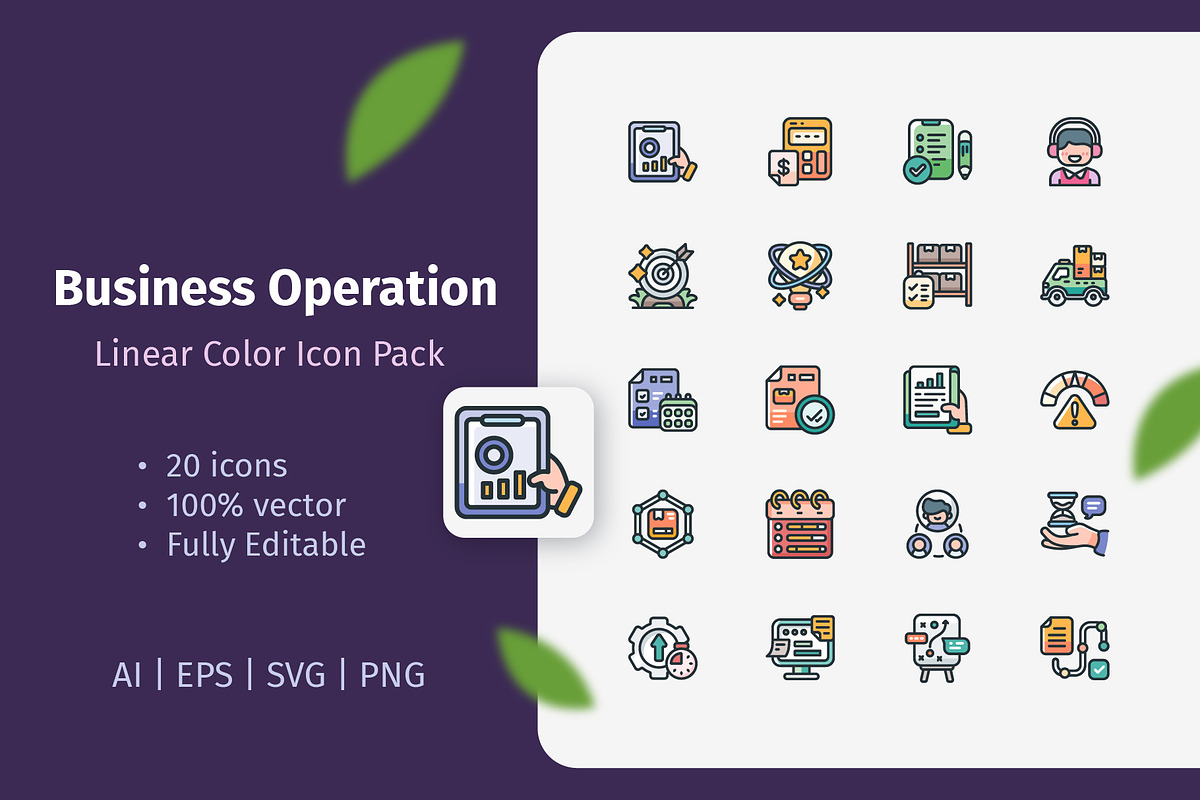 20 Business Operation Linear Color, an Emoji Icon by Bilicube Studio (Photo 3 of 3)
