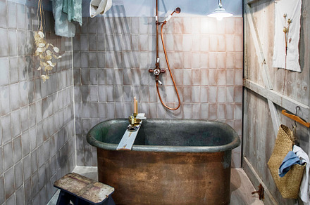 Design of interior of bathroom stock photo containing antique and vintage, an Architecture Photo by ariadna de raadt