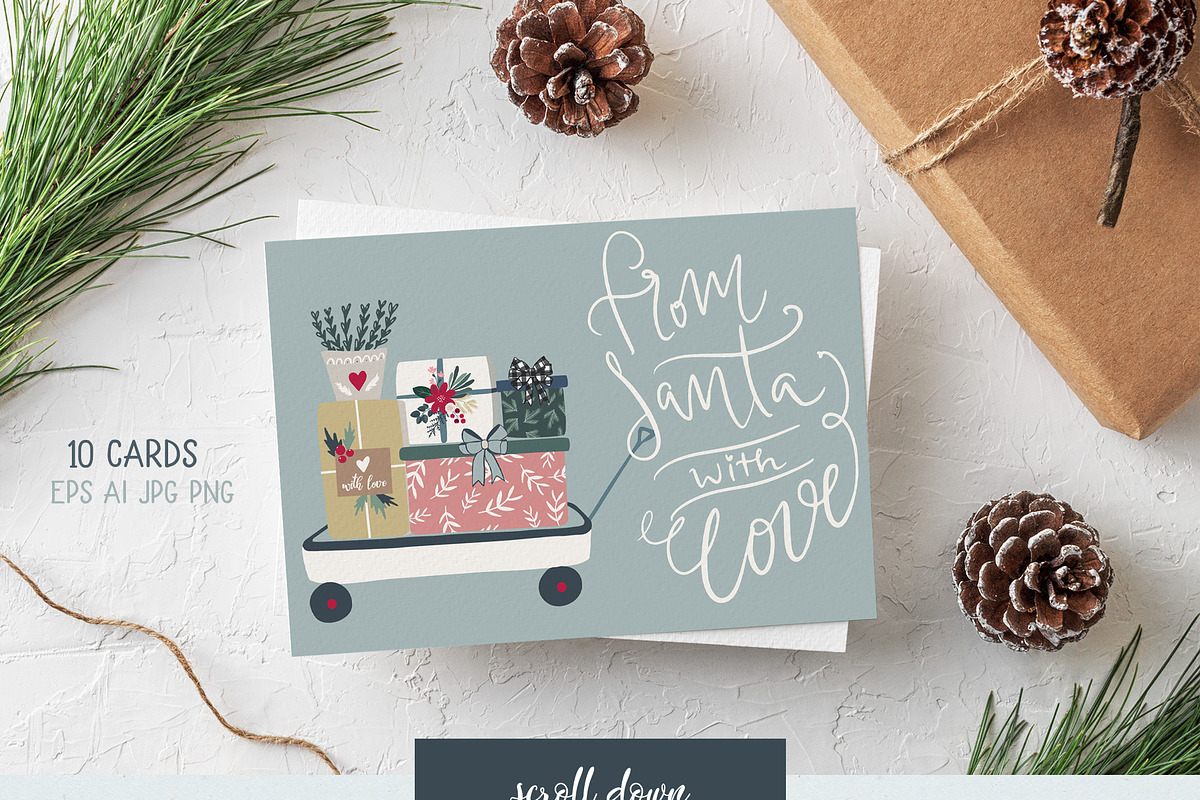 Farmhouse Christmas illustration, an Illustration by Cozy pattern shop (Photo 3 of 12)