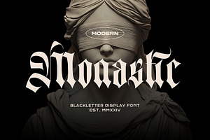 Monastic - Vintage Gothic Font, a Blackletter Font by Imoodev