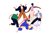 Happy people dancing at party set, a Person Illustration by Good Studio (Thumbnail 3 of 14)