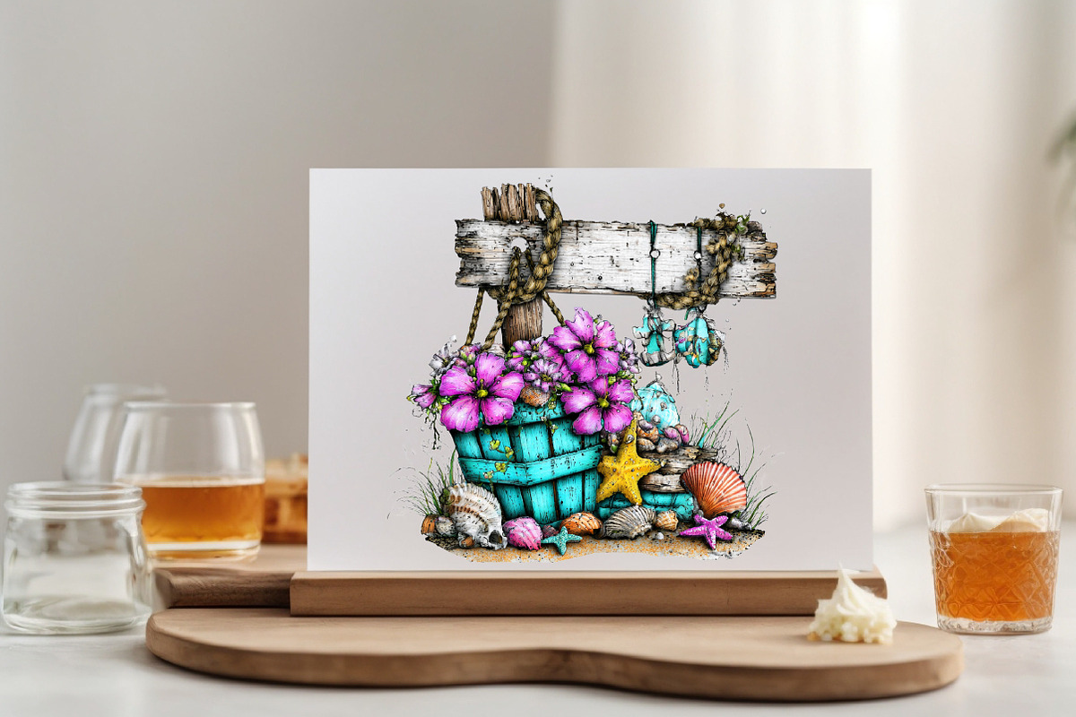 Whimsical Beach Wooden Signs Clipart, an Illustration by SVGArt (Photo 4 of 9)
