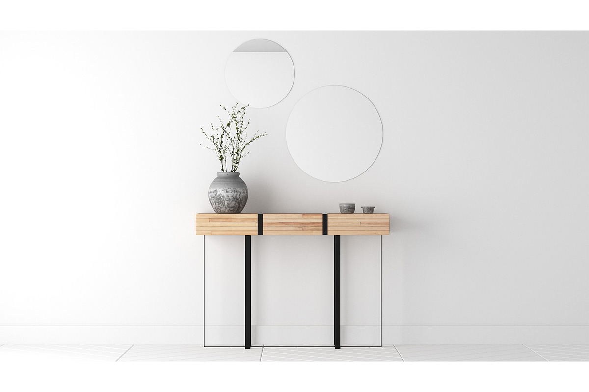 Entry Table D - Vase and Mirrors, a Furniture 3D Model by 3DCargo (Photo 2 of 6)