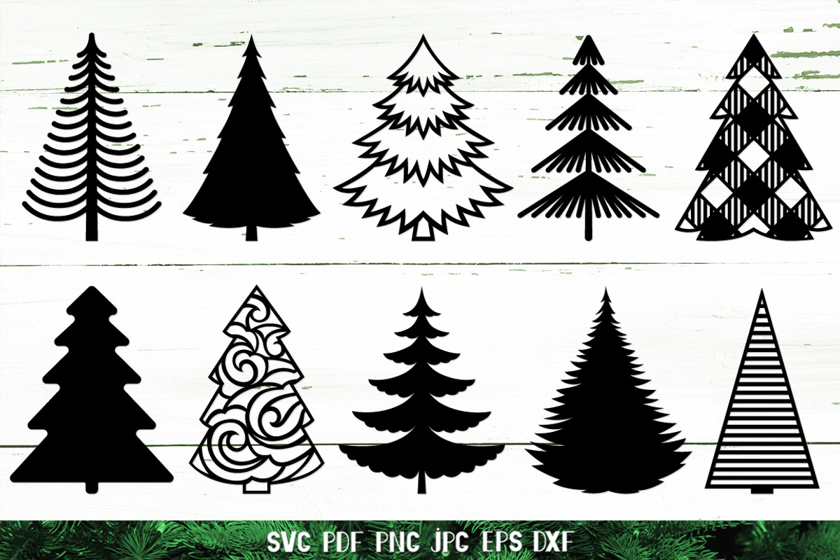 Christmas Tree Silhouette Set, a Graphic by Digital_Craftyfox (Photo 13 of 20)
