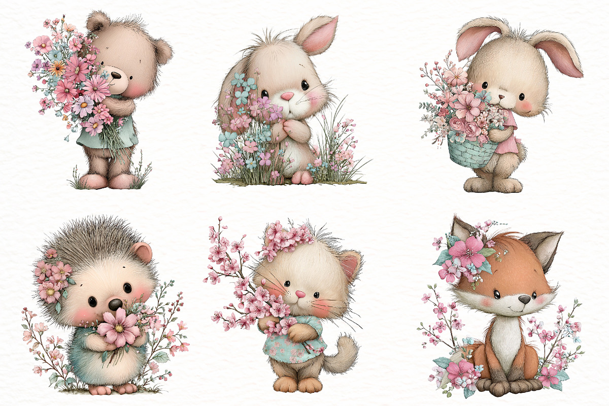 whimsical spring Animals clipart, an Illustration by Designworld (Photo 5 of 7)