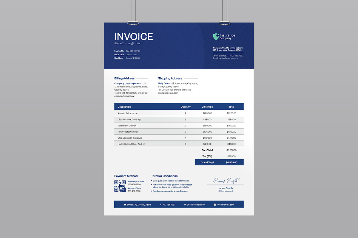 Invoice Template, a Stationery Template by BrandPacks (Photo 3 of 4)