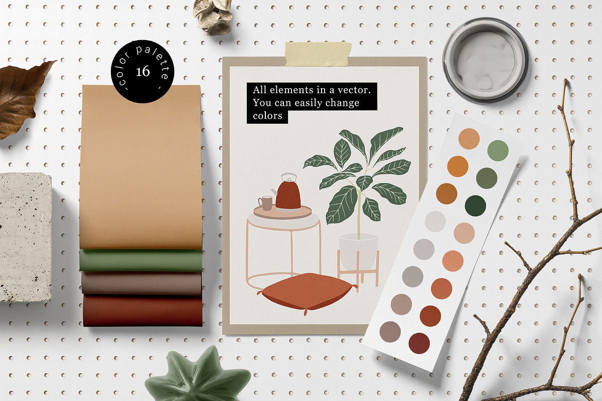 Cozy Home Decor Collection, a Decorative Illustration by Letters-Shmetters (Photo 2 of 10)