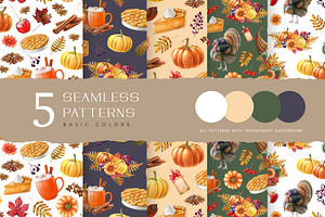 Happy Thanksgiving Hand Painted Set