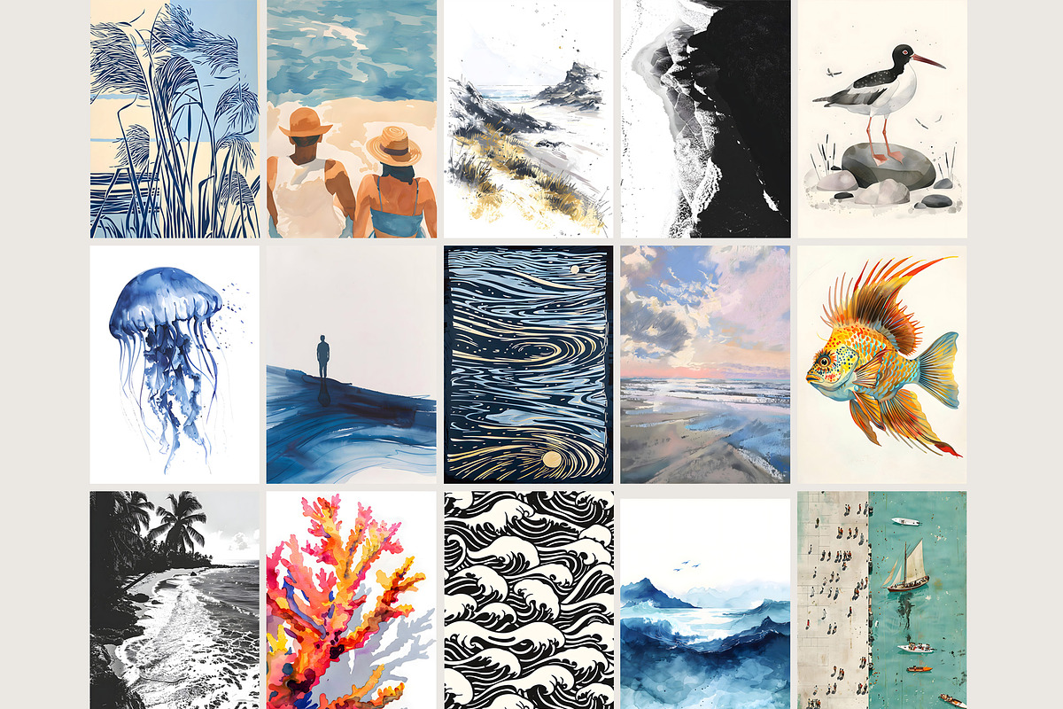 Coastal Wall Gallery Posters, a Graphic by SunnyAfternoons (Photo 9 of 14)