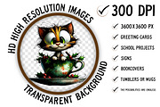 Whimsical Christmas Cat Clipart, an Illustration by Craft Nest (Thumbnail 3 of 8)