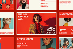 Autumn Fashion Pitch Deck Template
