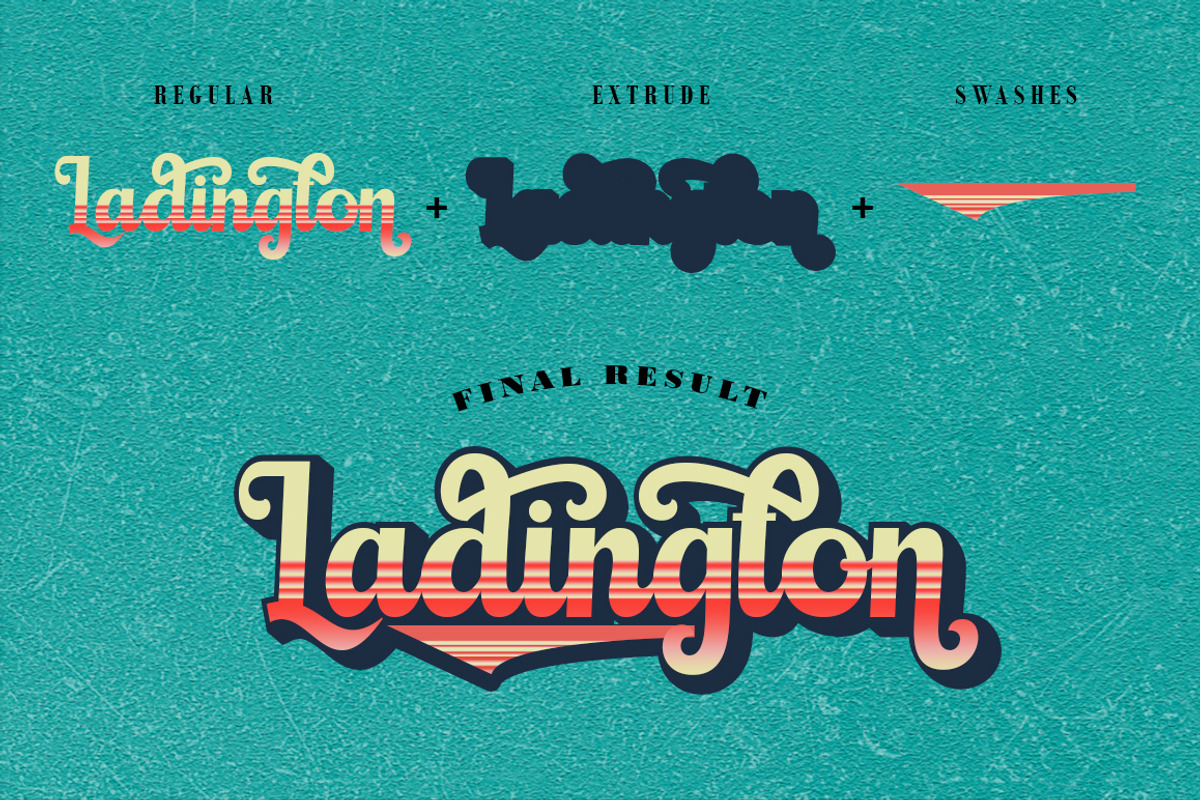 Ladington, a Script Font by GloowStudio (Photo 3 of 14)