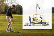Golf Club Watercolor Collection, a Sport Illustration by WatercolorElena (Thumbnail 6 of 13)