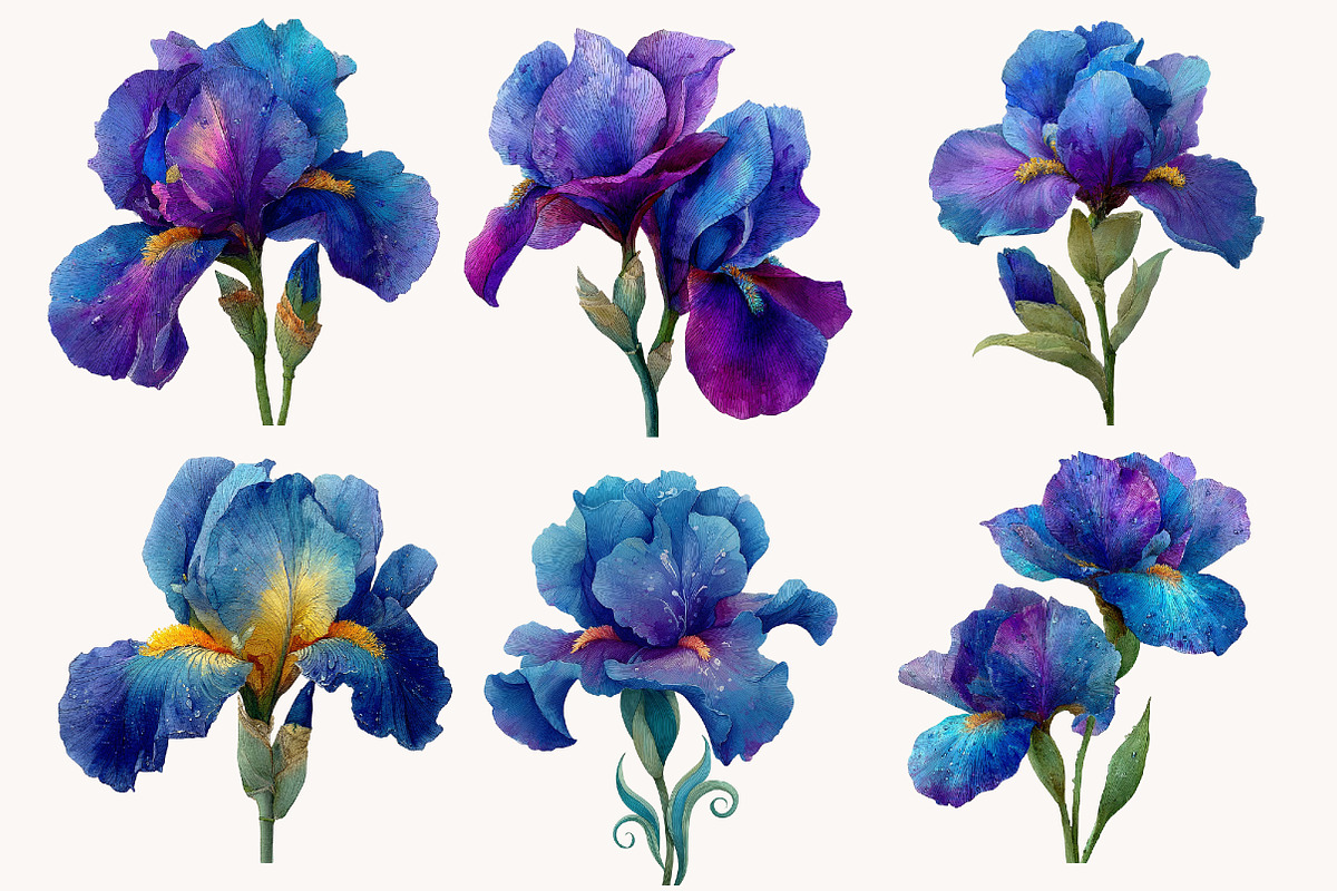 Wild Iris Clipart, an Illustration by Designworld (Photo 5 of 10)