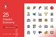 25 Creator Economy Icons, an Icon by IconBunny (Thumbnail 1 of 2)