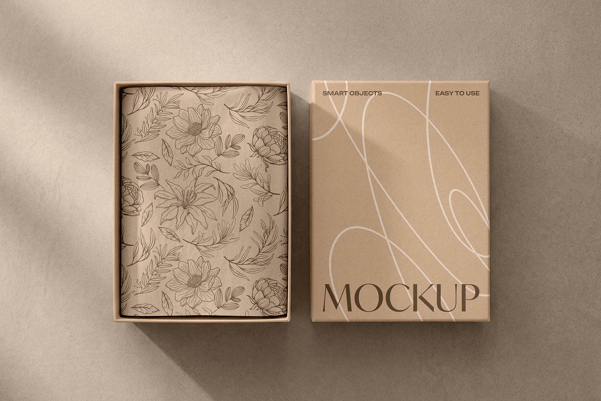 Tissue Paper & Box Packaging Mockup, a Packaging Mockup by Design Squad (Photo 3 of 4)