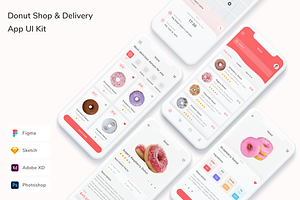 Donut Shop & Delivery App UI Kit