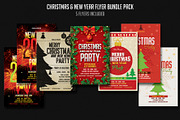 Christmas & New year Flyer Bundle, a Flyer Template by DesignWorkz (Thumbnail 1 of 5)