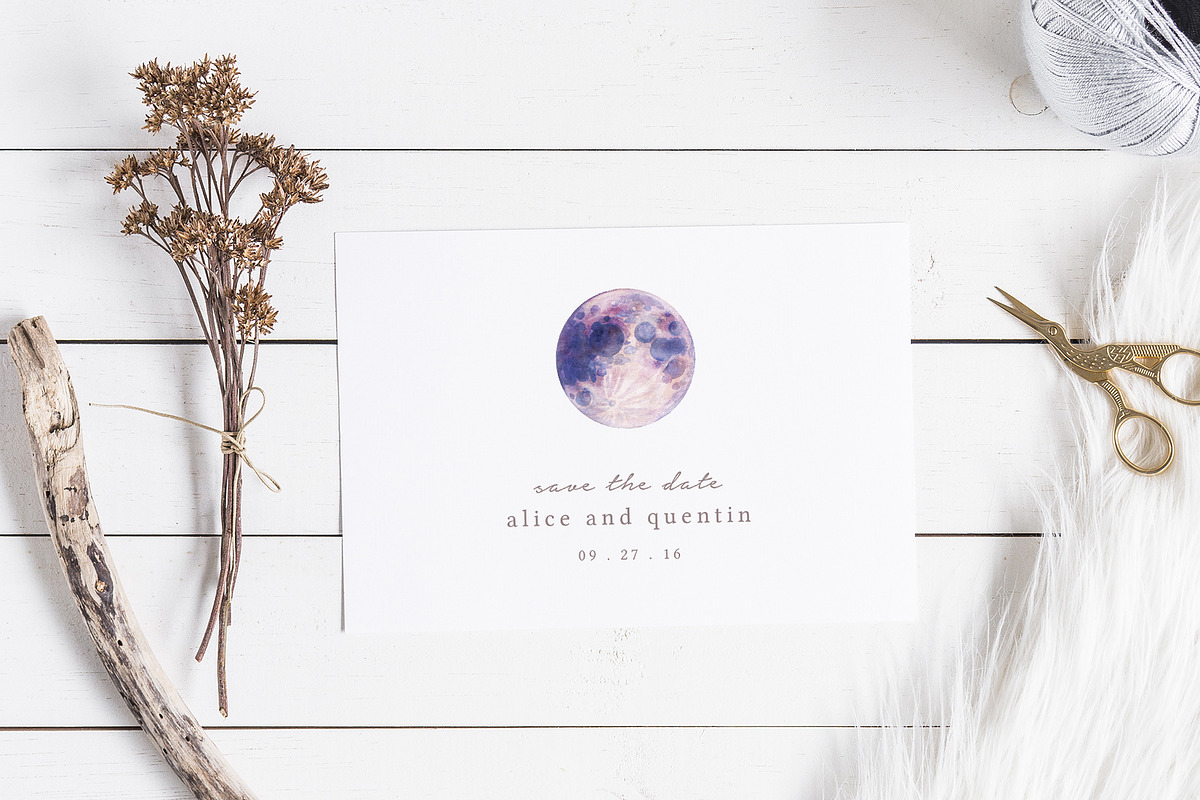 Dreamy Moon and Star Wedding Suite, an Invitation Template by Knotted Design (Photo 3 of 6)