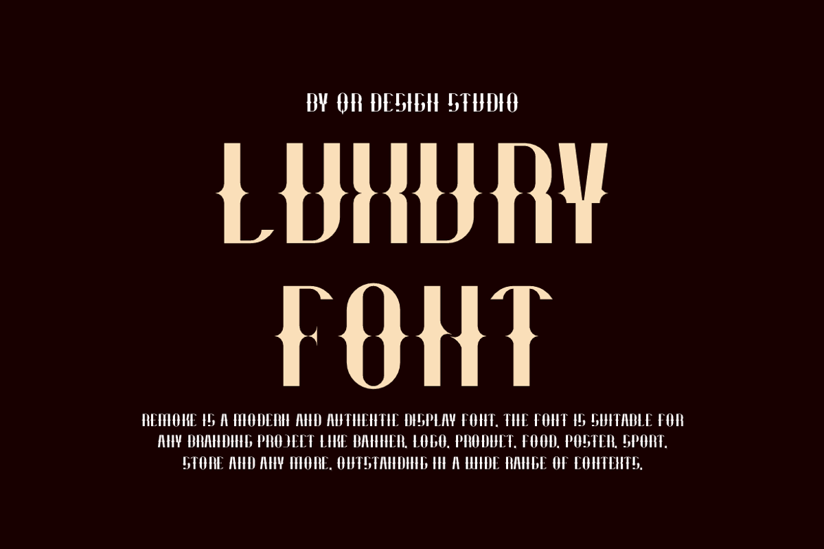 Remoke - Luxury & Elegant Font, a Sans Serif Font by QR Design Studio (Photo 3 of 6)