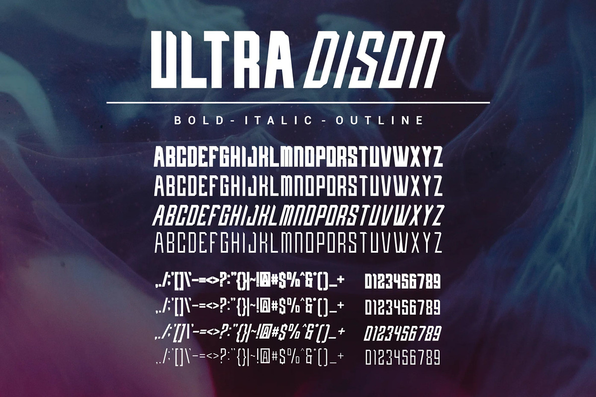 UltraDison, a Sans Serif Font by Auliacreative (Photo 1 of 5)