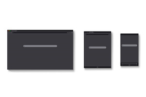 Responsive browser window mockup, a Technology Illustration by art PVP - market