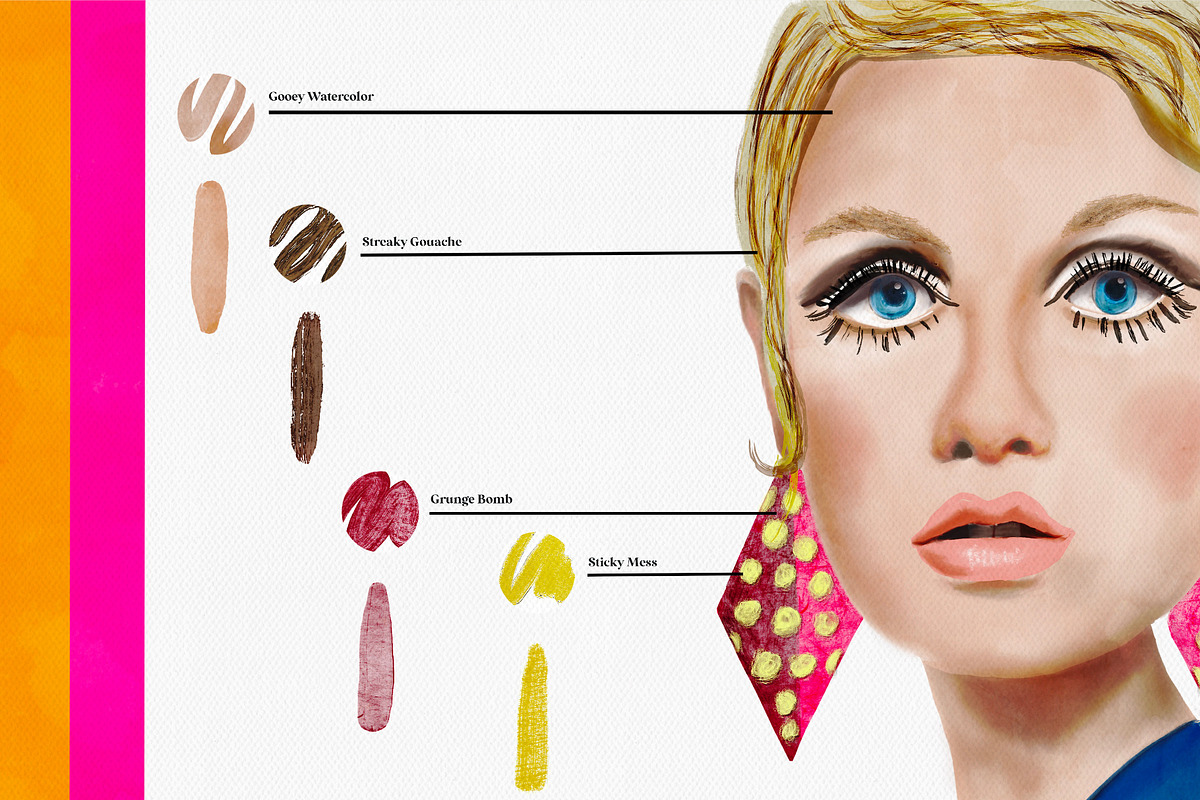 Groovy Gouache for Procreate, a Brush Add-On by Sofydoll Designs (Photo 2 of 8)