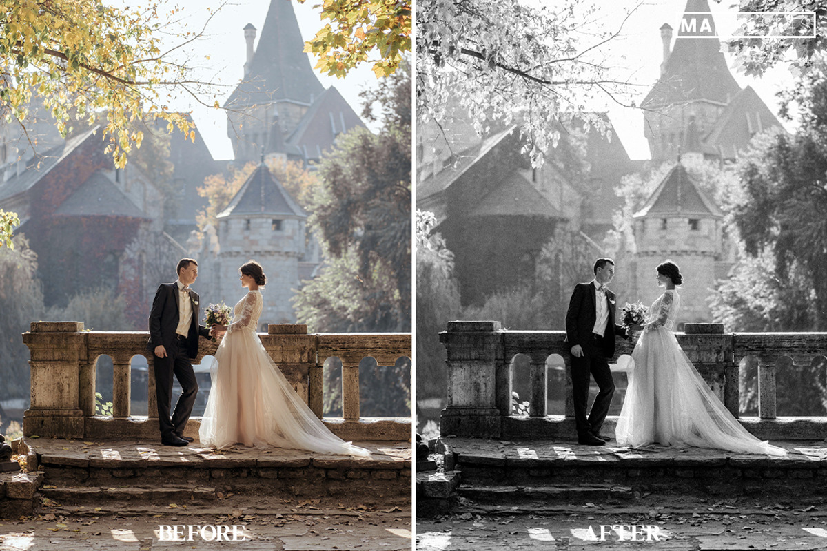 10 B&W Wedding Lightroom Presets, a Preset Add-On by MaPresets (Photo 2 of 18)