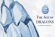 The Age Of Dragons Clipart Set, a Decorative Illustration by ArtCreationsDesign (Thumbnail 12 of 18)