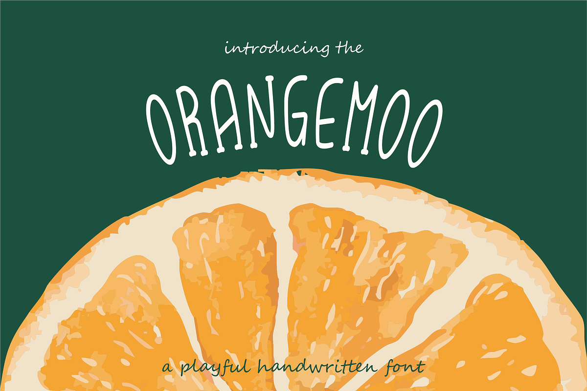 Orangemoo-Playful Handwritten Font, a Handwritten Font by Berdansabersama (Photo 1 of 9)