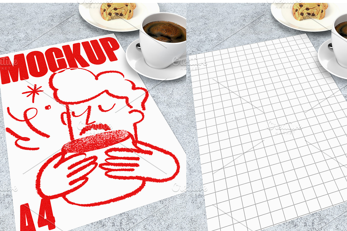 Posters and Menu Mockup, a Mockup by Quirko (Photo 3 of 6)