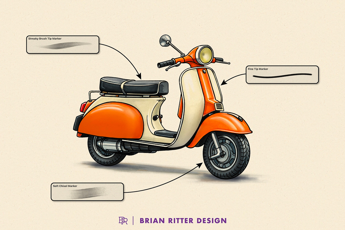Markers for Procreate, a Brush Add-On by Brian Ritter Design (Photo 4 of 11)