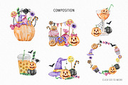 Watercolor Halloween Candy Clipart, a Food Illustration by SvetaArtStore (Thumbnail 2 of 9)