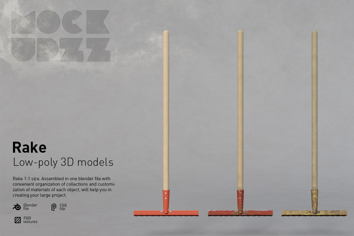 Rake, an Object 3D Model by mockupzz (Photo 1 of 10)