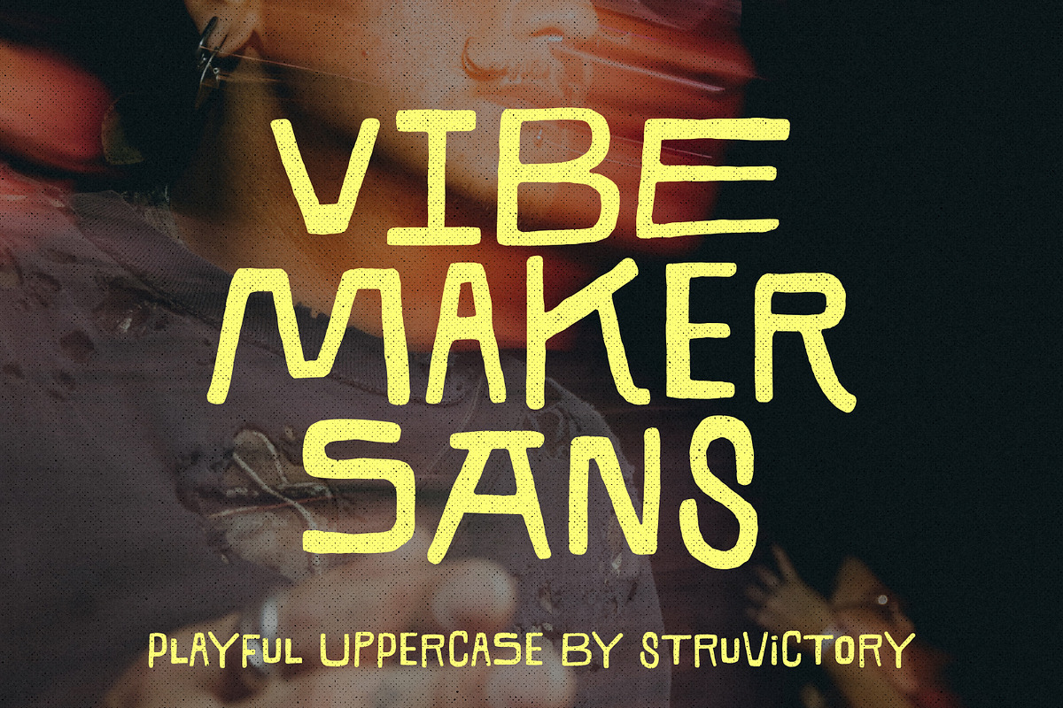 Vibe Maker Playful Imperfect Sans, a Sans Serif Font by Struvictory.art (Photo 1 of 9)