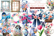 Spring Florals Collection Clipart, an Illustration by DreamArtGraphic (Thumbnail 1 of 4)