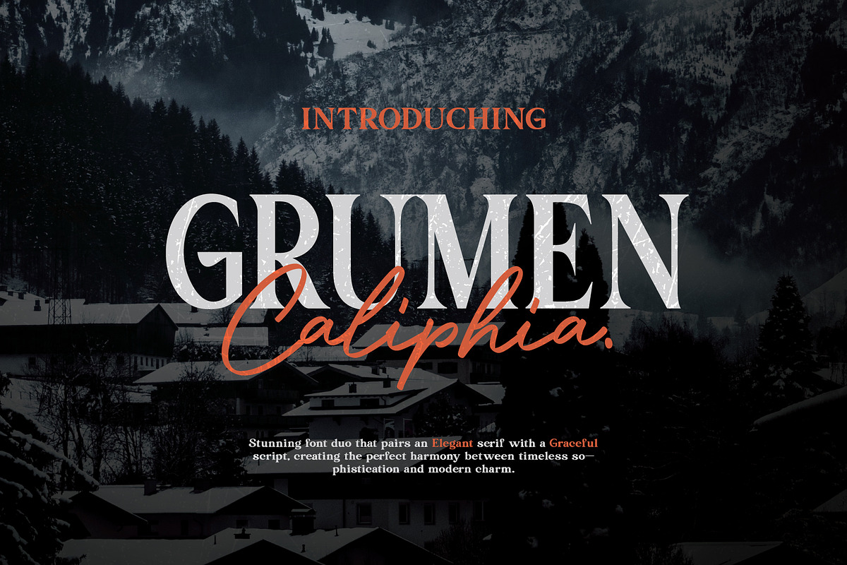 Grumen Caliphia - Serif Handwritten, a Handwritten Font by Lettermine (Photo 1 of 11)