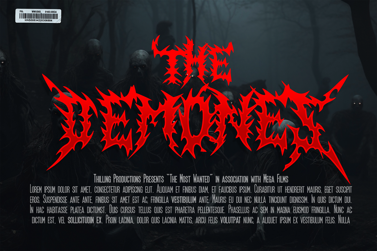 MordeR Metal Horror Font, a Blackletter Font by dansdesign (Photo 4 of 6)