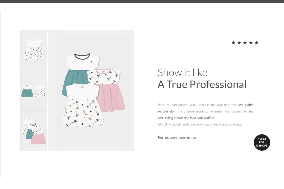 Baby Shortsleeve Dress Mock-ups Set, a Bottom Mockup by Mocca Mockups Store (Photo 2 of 2)