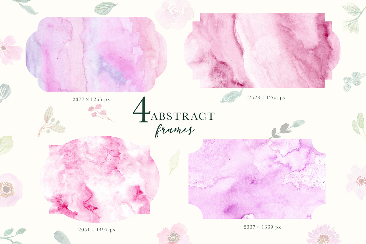 Purple Vibes - Watercolor Clipart, a Decorative Illustration by wulano (Photo 5 of 7)