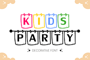 Kids Party - Child Font Type, a Font by KiddoGlyphs Studio (Thumbnail 1 of 5)