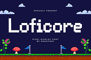 Loficore – Pixel Display Font, a Sans Serif Font by overlaytemplates (Thumbnail 1 of 5)