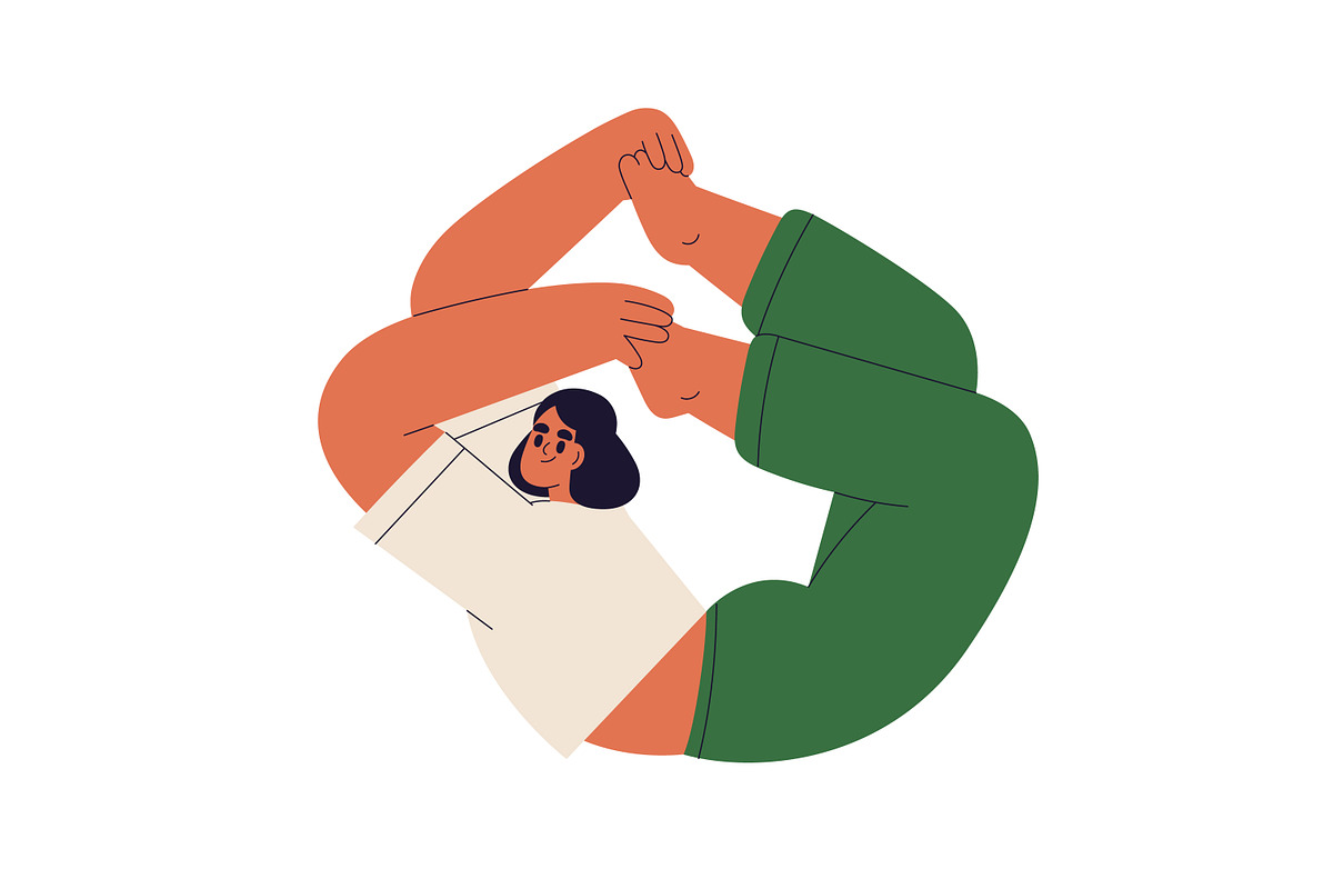 Women exercising in yoga asanas set, a Sport Illustration by Good Studio (Photo 9 of 13)