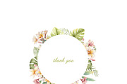 Watercolor Floral Frames Clipart, an Object Illustration by Pattern + watercolor (Thumbnail 5 of 5)