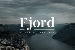 Fjord Stencil - Display Font, a Font by Medialoot