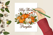 Preppy Hey There Pumpkin Fall Autumn, a Seasonal Illustration by Designking (Thumbnail 4 of 4)